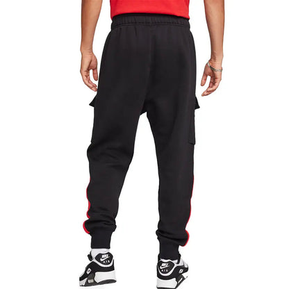 Nike Air Fleece Crew Neck Men's Black Red Tracksuit