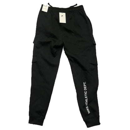 Nike Standard Issue Fleece Athletic Men's Black Cargo Track Pants