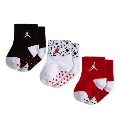 Nike Air Jordan Baby 3 Pack Grippy Socks 6-12 Months