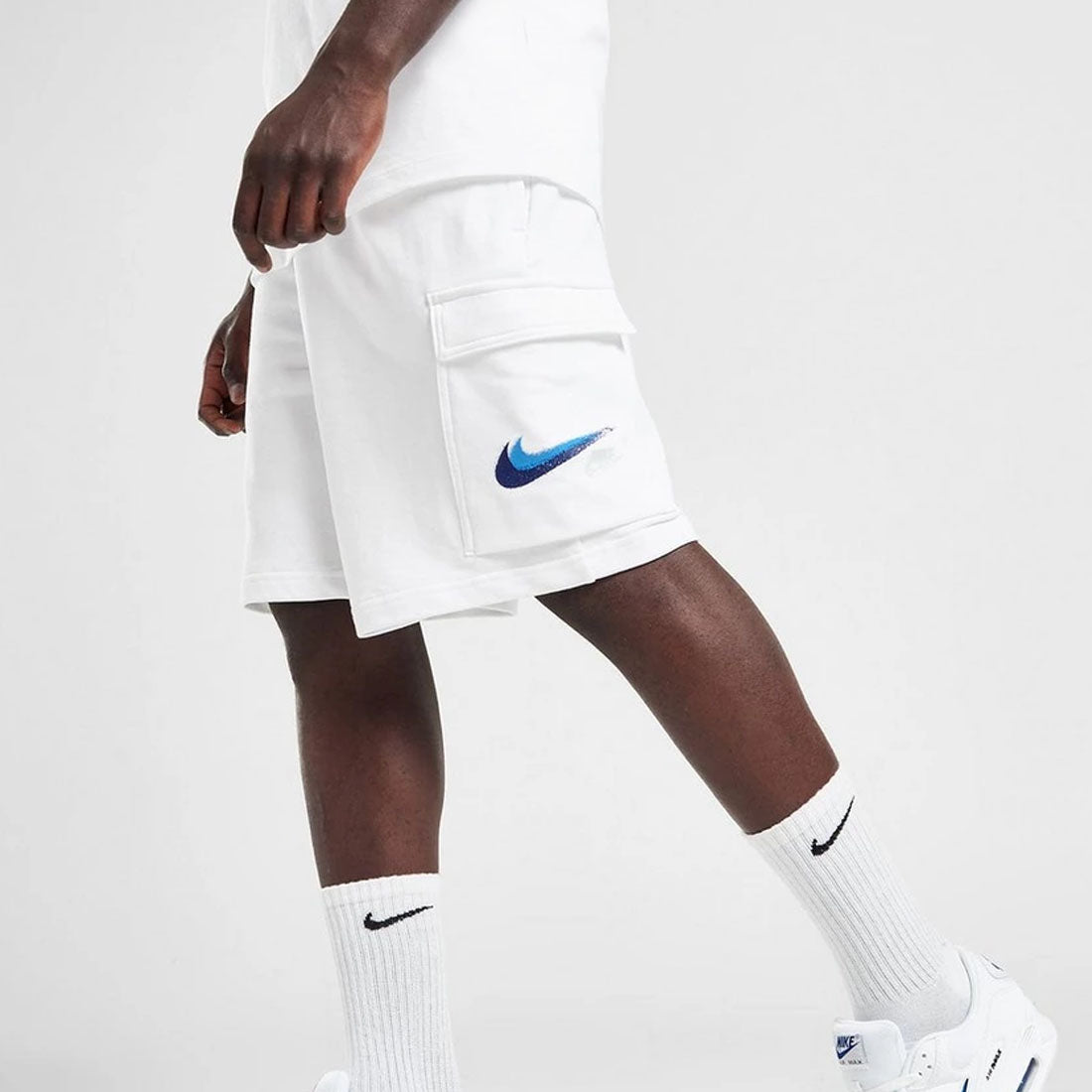 Nike Sportswear Men's White T Shirt Cargo Shorts Full Set