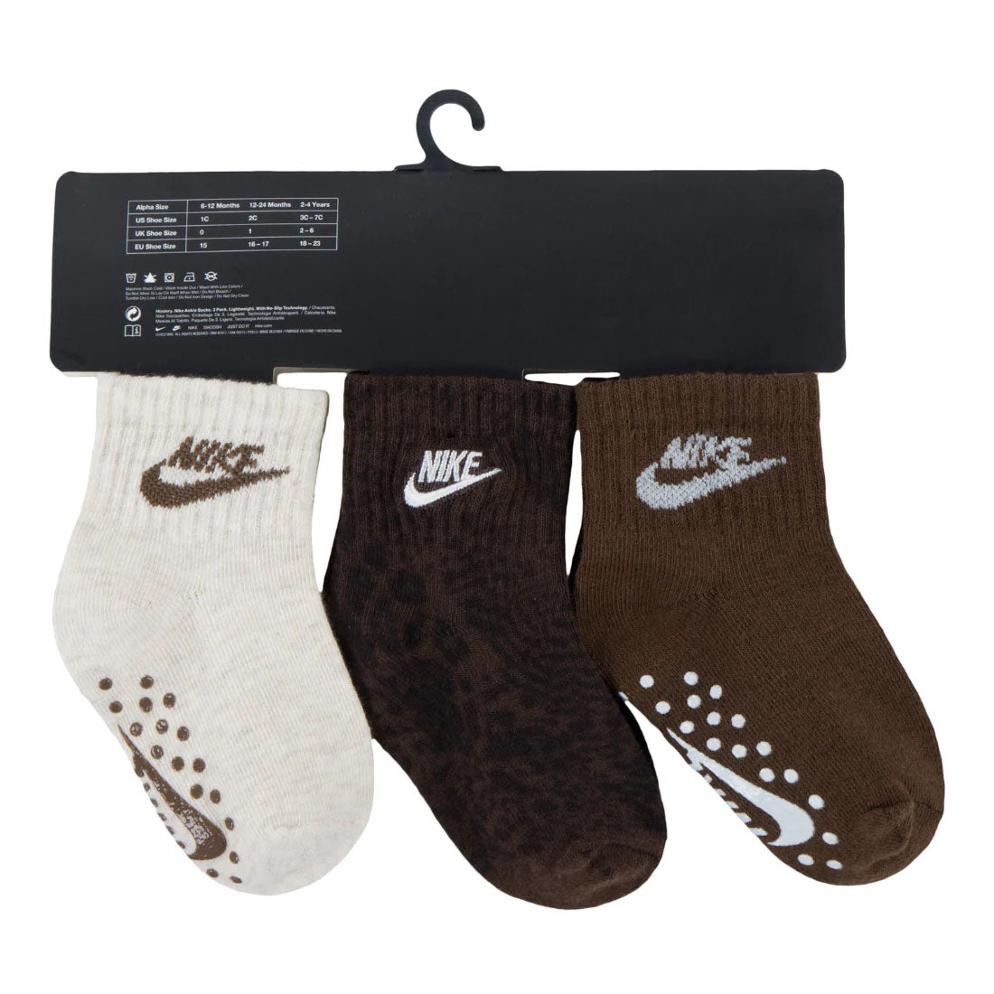 Nike Baby 3 Pack Grippy No Slip Socks 6-12 Months