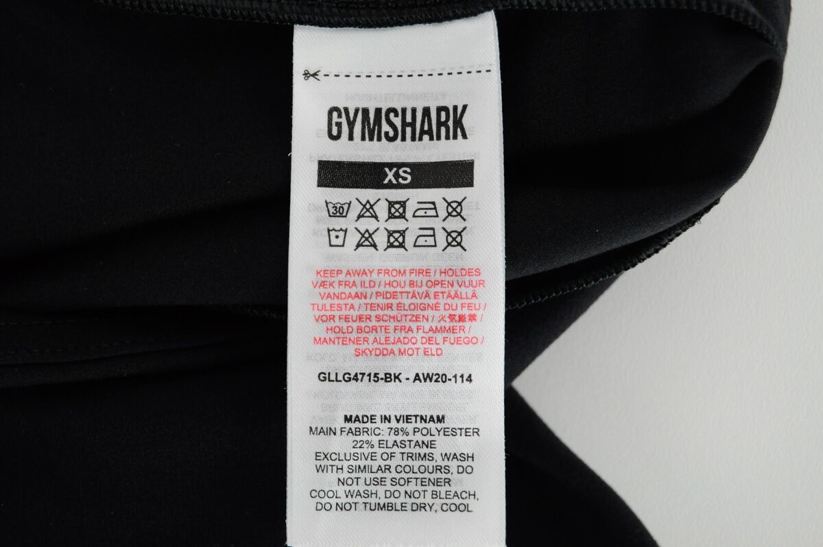 Gymshark Ladies Black High Waist Gym Sports Training 7/8 Slim Cropped Leggings