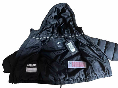 Nike Just Do It Infant Kids Black Warm Padded Jacket