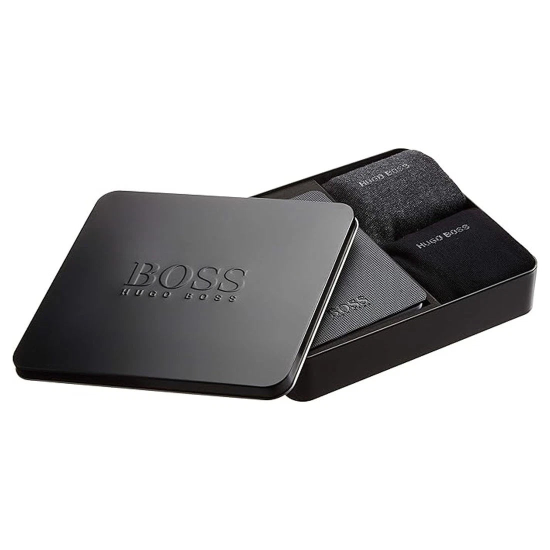 Hugo Boss 1 Notebook 2 Pack Men's Socks Gift Set With Presentation Tin