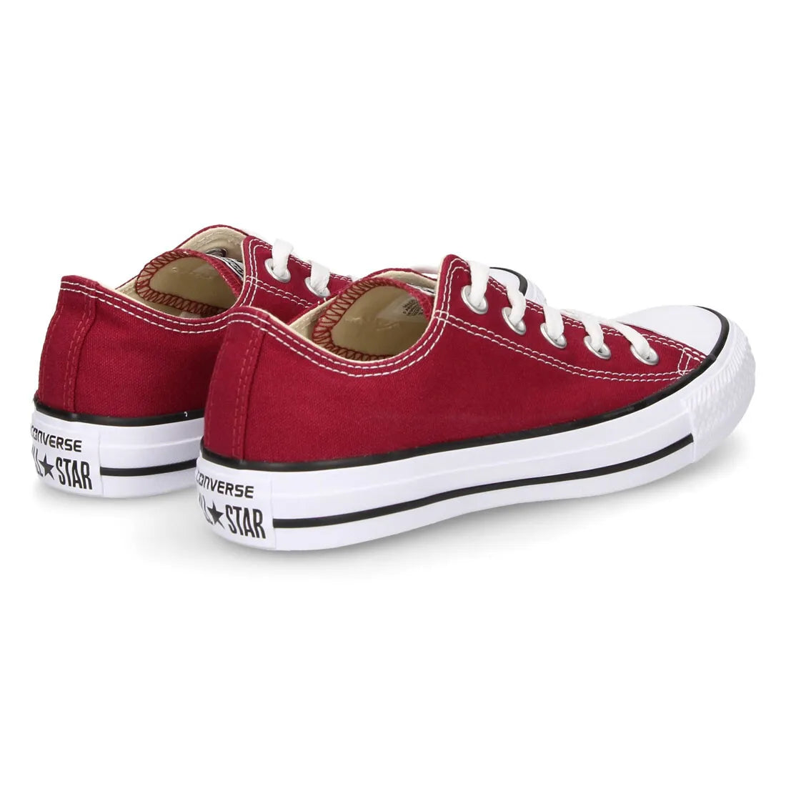 Converse Chuck Taylor Unisex Optical Maroon Canvas Trainers