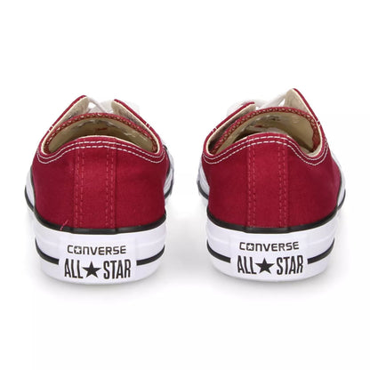 Converse Chuck Taylor Unisex Optical Maroon Canvas Trainers