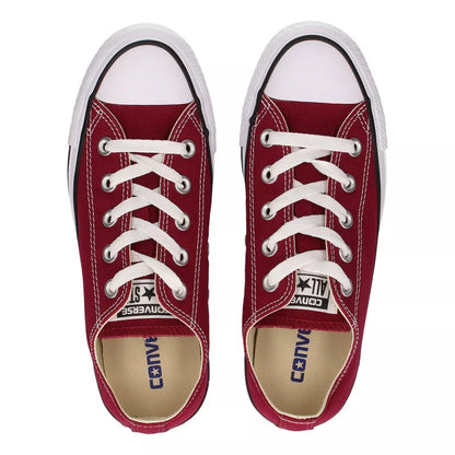 Converse Chuck Taylor Unisex Optical Maroon Canvas Trainers