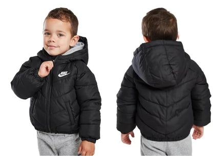 Nike Just Do It Infant Kids Black Warm Padded Jacket