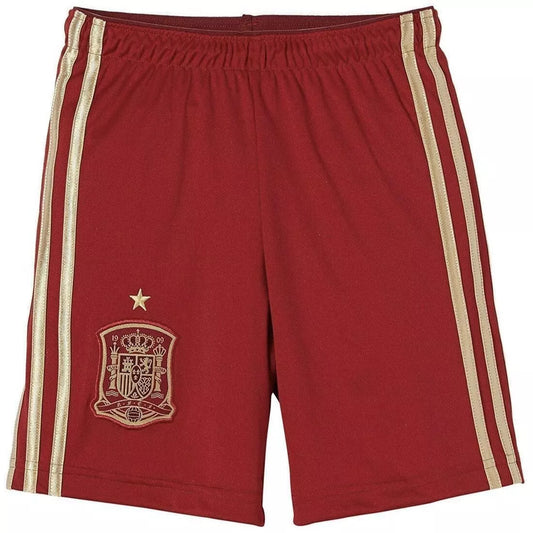 Adidas Childrens Football Shorts Spain Red Gold Home Espana 2014 15