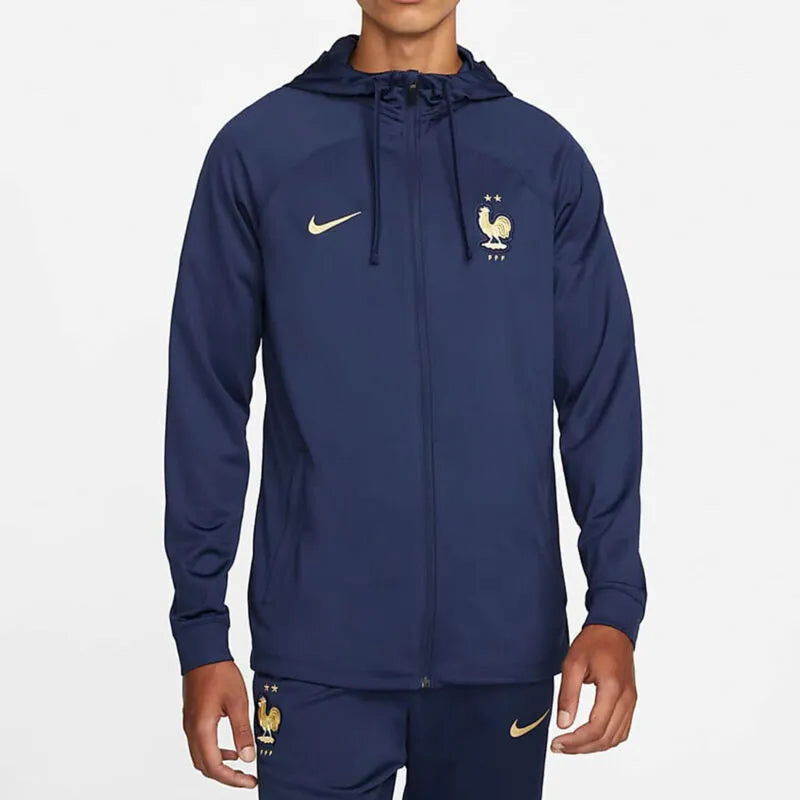 Nike France Football Tracksuit MensCoupe Du Monde 2022 World Cup Full DRI FIT