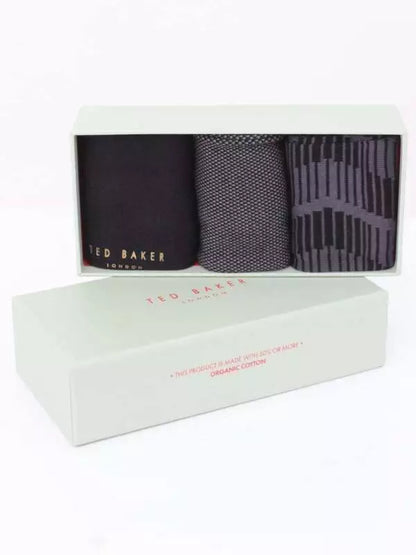 Ted Baker Gift Set Mens Socks London Hoptoit Assorted 3 Pack Crew UK 7-11