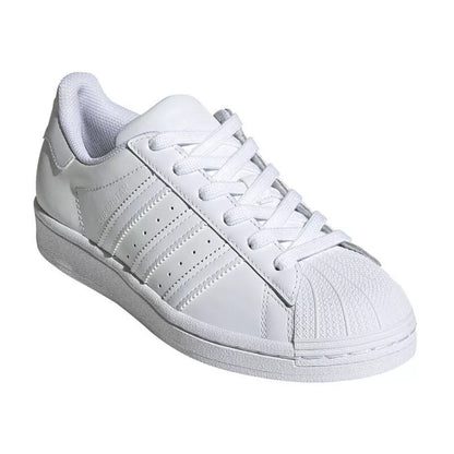 Adidas Superstar Junior Triple White Trainers Children's Lace Up Shoes