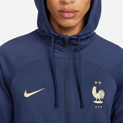 Nike France Football Tracksuit MensCoupe Du Monde 2022 World Cup Full DRI FIT