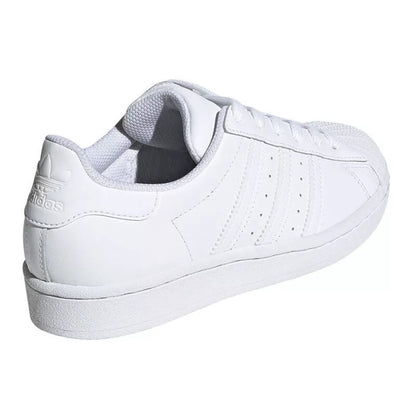 Adidas Superstar Junior Triple White Trainers Children's Lace Up Shoes