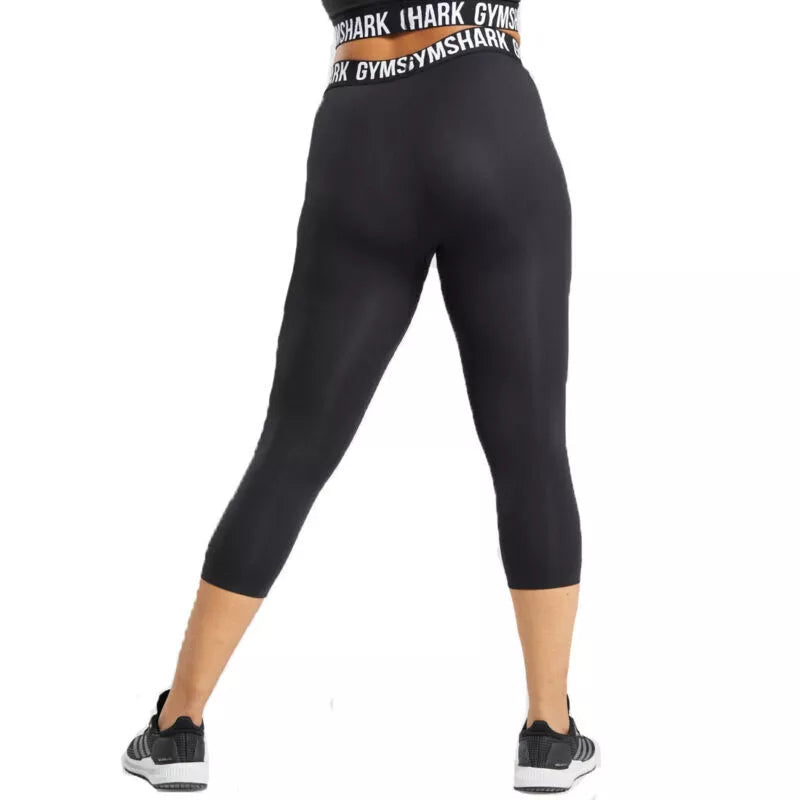 Gymshark Ladies Fit Seamless Black Cropped Leggings