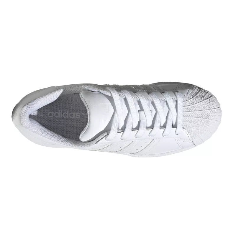 Adidas Superstar Junior Triple White Trainers Children's Lace Up Shoes