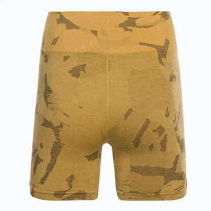 Gymshark Ladies Adapt Camo Seamless Yellow Training Shorts