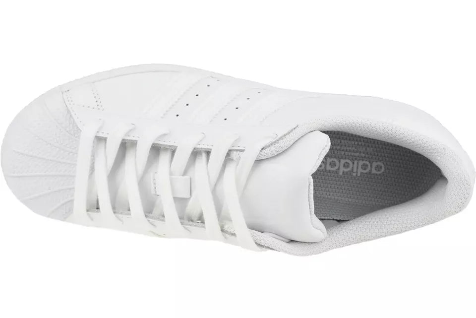 Adidas Superstar Junior Triple White Trainers Children's Lace Up Shoes