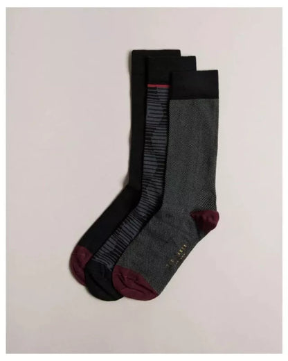 Ted Baker Gift Set Mens Socks London Hoptoit Assorted 3 Pack Crew UK 7-11