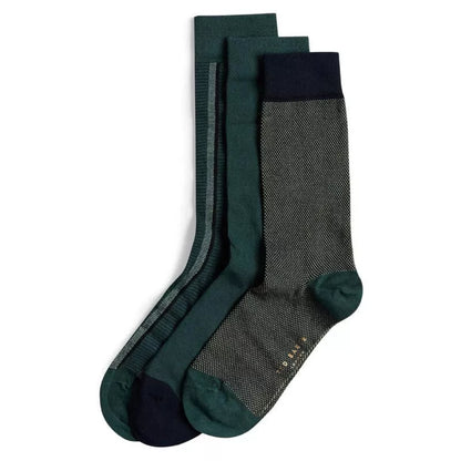 Ted Baker Gift Set Mens Socks London Lowride Assorted Cotton 3 Pack UK 7-11