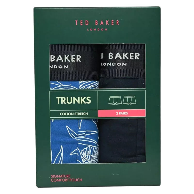 Ted Baker Boxer Shorts Mens 2 Pack Multi Assorted Cotton Trunks Underwear