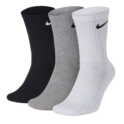 Nike Unisex Adults DRI FIT Black White Grey Everyday Cotton Crew 3 Pack Of Socks (Copy)