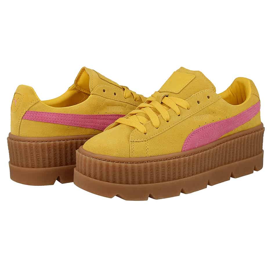 puma x fenty creepers yellow and pink