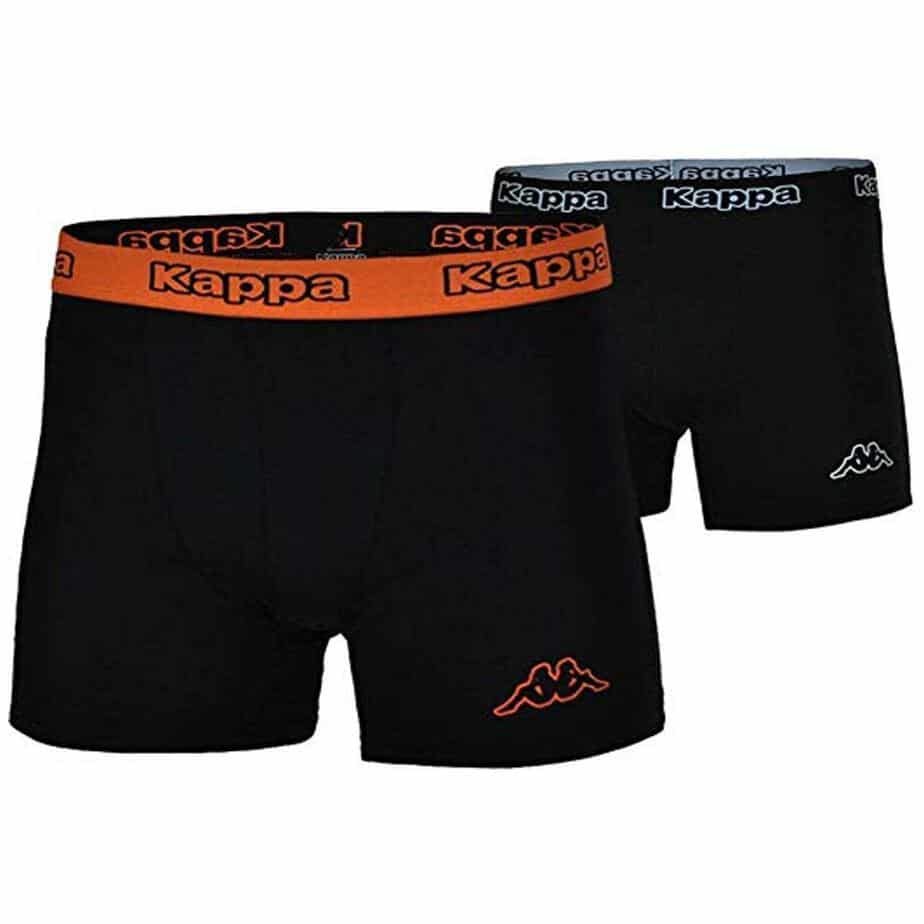 Kappa Mens Black Light Orange 2 Pack Slim Fit Boxer Shorts – Exclusive ...