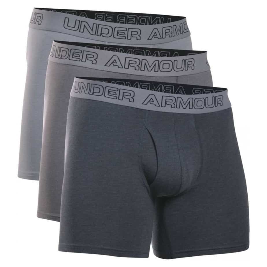 Under Armour Charged Cotton Grey Mens 6 Inch 3 Pack Boxerjock – Exclusive  Sports