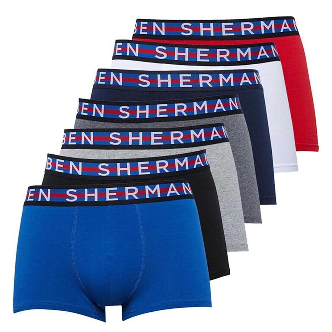 Ben Sherman Mens 7 Pack Boxers Multi Colour Boxer Trunks – Exclusive Sports