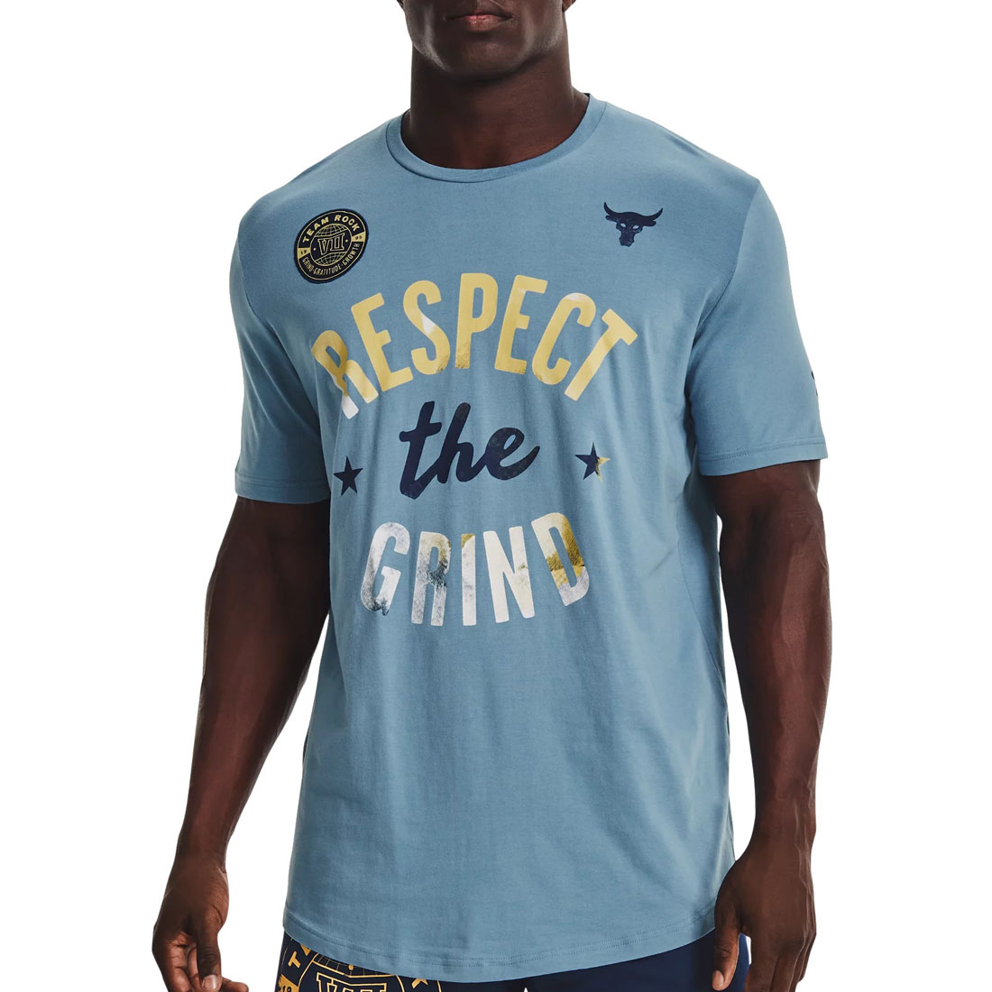 Onderhandelen Verhoog jezelf maandag Under Armour Project Rock Respect The Grind Mens Blue T Shirt – Exclusive  Sports